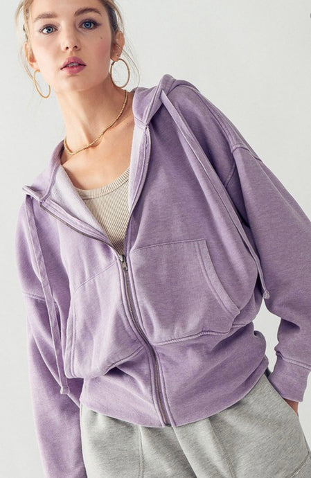 Dusty Purple Zip-Up