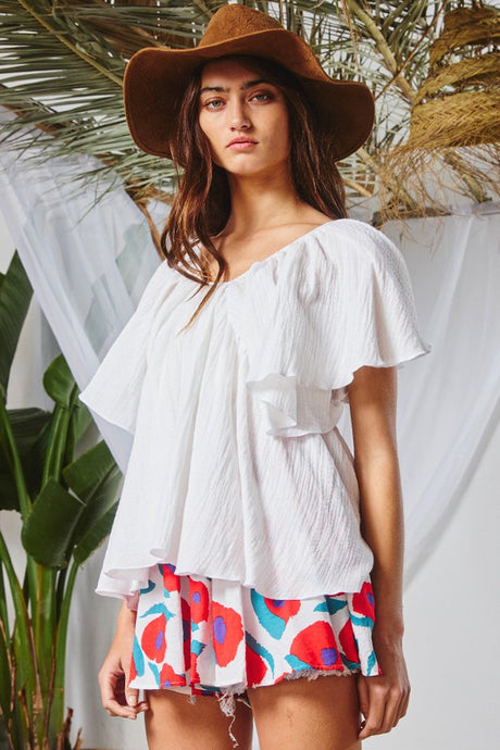 Woven Open Back Top